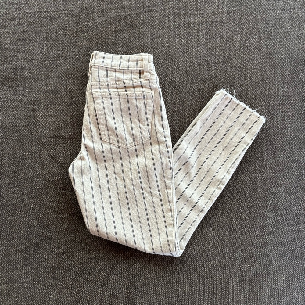 Vintage Striped Denim Jeans